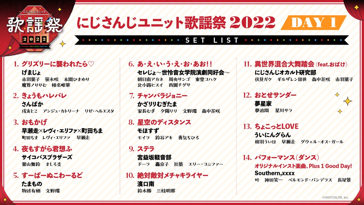 [Vtub] 彩虹社NJU歌謠祭2022 DAY1 免費看