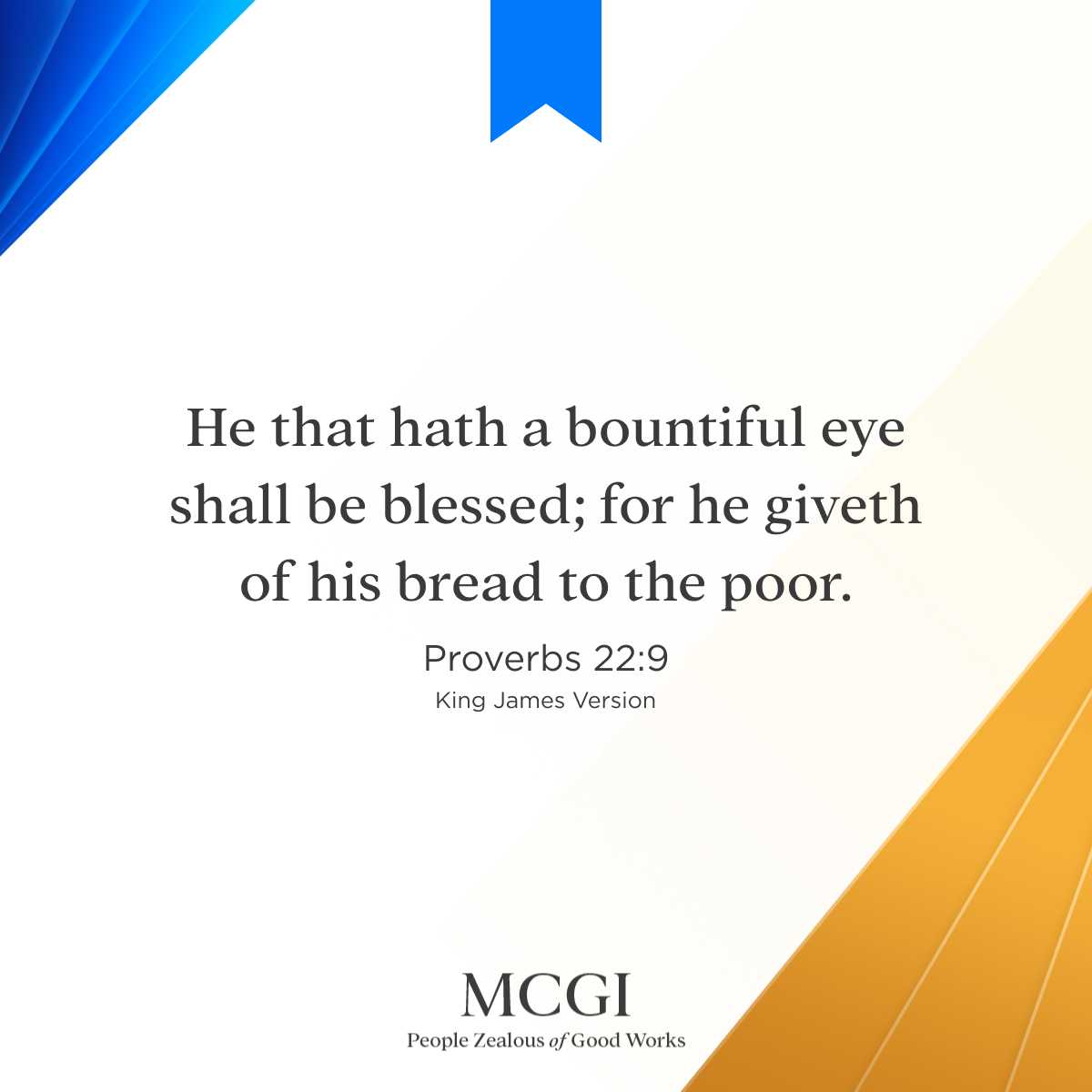 sisjhen011813's tweet photo. He that hath a bountiful eye shall be blessed; for he giveth of his bread to the poor.

(Prov. 22:9, KJV)

#MCGIZealousInGoodWorks
#MCGICares https://t.co/6sGKwy6len