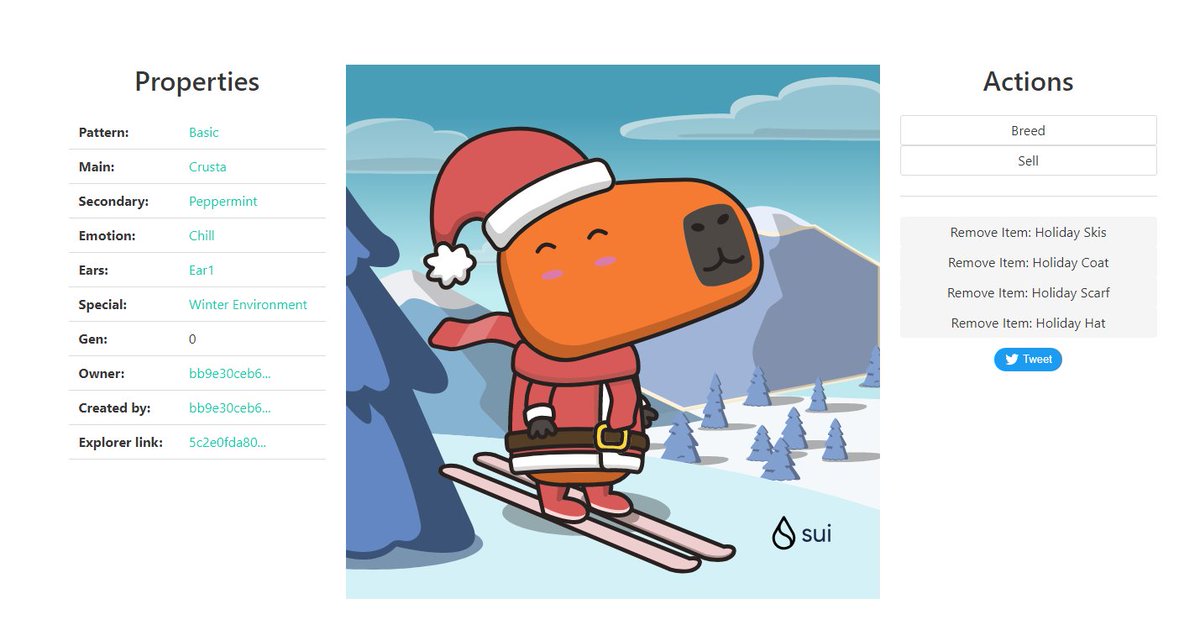 🎁 I just unboxed my Sui Holiday Capy! ❄️
Create your own Capy here:  capy.art #CapyHolidays