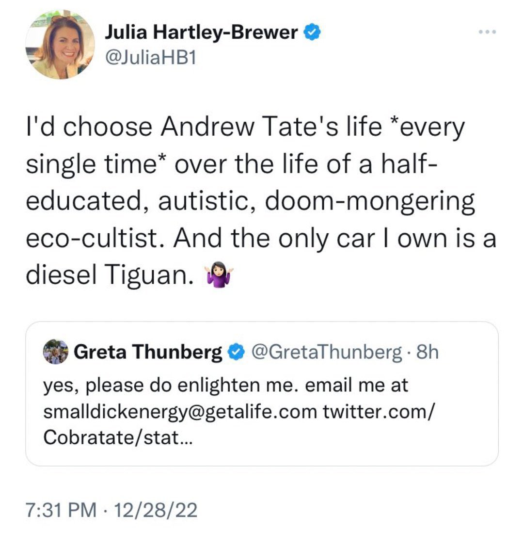 <a href="/JuliaHB1/">Julia Hartley-Brewer</a> This is the tweet she's talking about. It's an extremely instructive example of how absolutely repugnant her worldview is. Just like the rape-promoting Tate, she should be nowhere near any media platform.