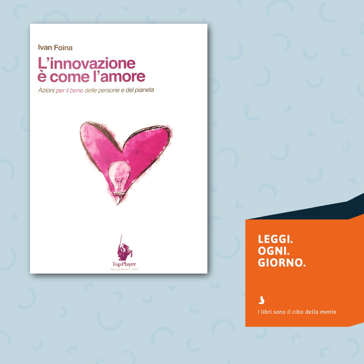Foxwin_eu's tweet photo. “Vorrei che questo libro fosse l’inizio di un nuovo mondo in cui ognuno di noi possa diventare più consapevole e responsabile delle proprie azioni.” - Ivan Foina.
L'innovazione è come l'amore. Entrambi in continua evoluzione: dalla fase istintiva fino a quella consapevole. https://t.co/eKjsRbDjUA