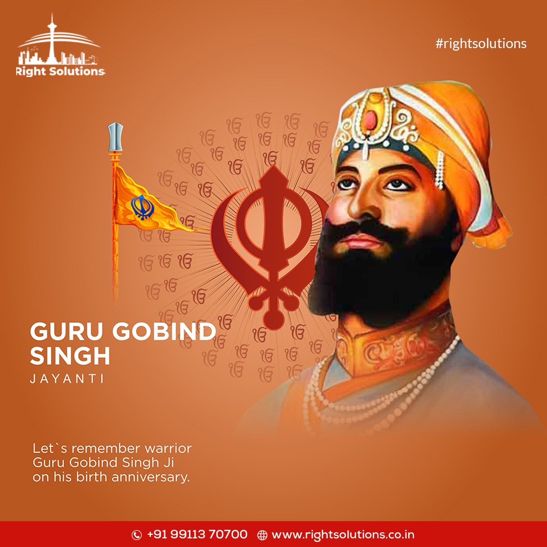 rightssolutions's tweet photo. The way Guru Gobind Singh Ji lived his life is truly an inspiration for millions of people. Wishing everyone a very happy and blessed Guru Gobind Singh Jayanti.
#gurugobindsinghji #Gurugobindsinghjayanti #GuruGobindSingh #GuruBlessings #rightsolutions https://t.co/mRC0AI67cR