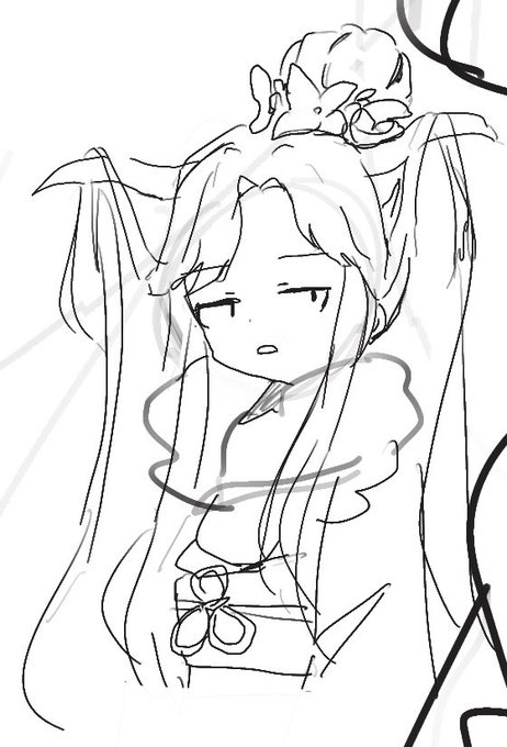 背景プレビュー本だけだと中身が無さすぎなので今線画だけど色々描いてます 