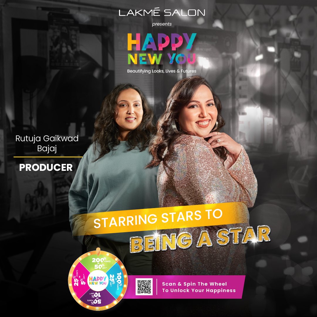 LakmeSalon's tweet photo. Lights, camera, #HappyNewYou makeover, action! 🎦

Spin the wheel of happiness &amp; win exciting offers with Lakmé Salon.
Click the link:
https://t.co/Dt4JArgHnZ

#LakméSalon #Happiness #Makeover #Transformation #HappyHair #HealthyHair #HairStyle #HairMakeover #HairCare #HappyYou https://t.co/BqiE6xO5Ea