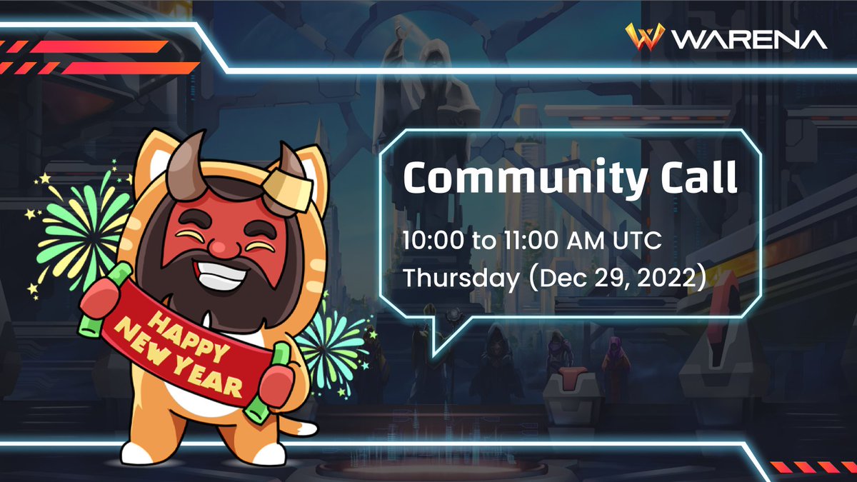 Remember to join Warena AMA to discuss the recent updates to the product today.
⌚️Time: 10AM-11AM UTC
🗺 Location: #Warena Discord Channel
#GameFi #Metaverse #NFTGaming