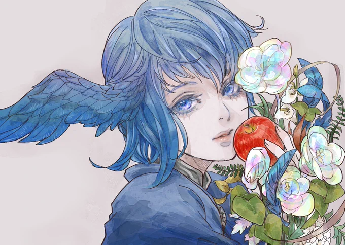 #今年も残りわずかなのでお気に入りの4枚を貼る顔が可愛く描けたかもな14絵 
