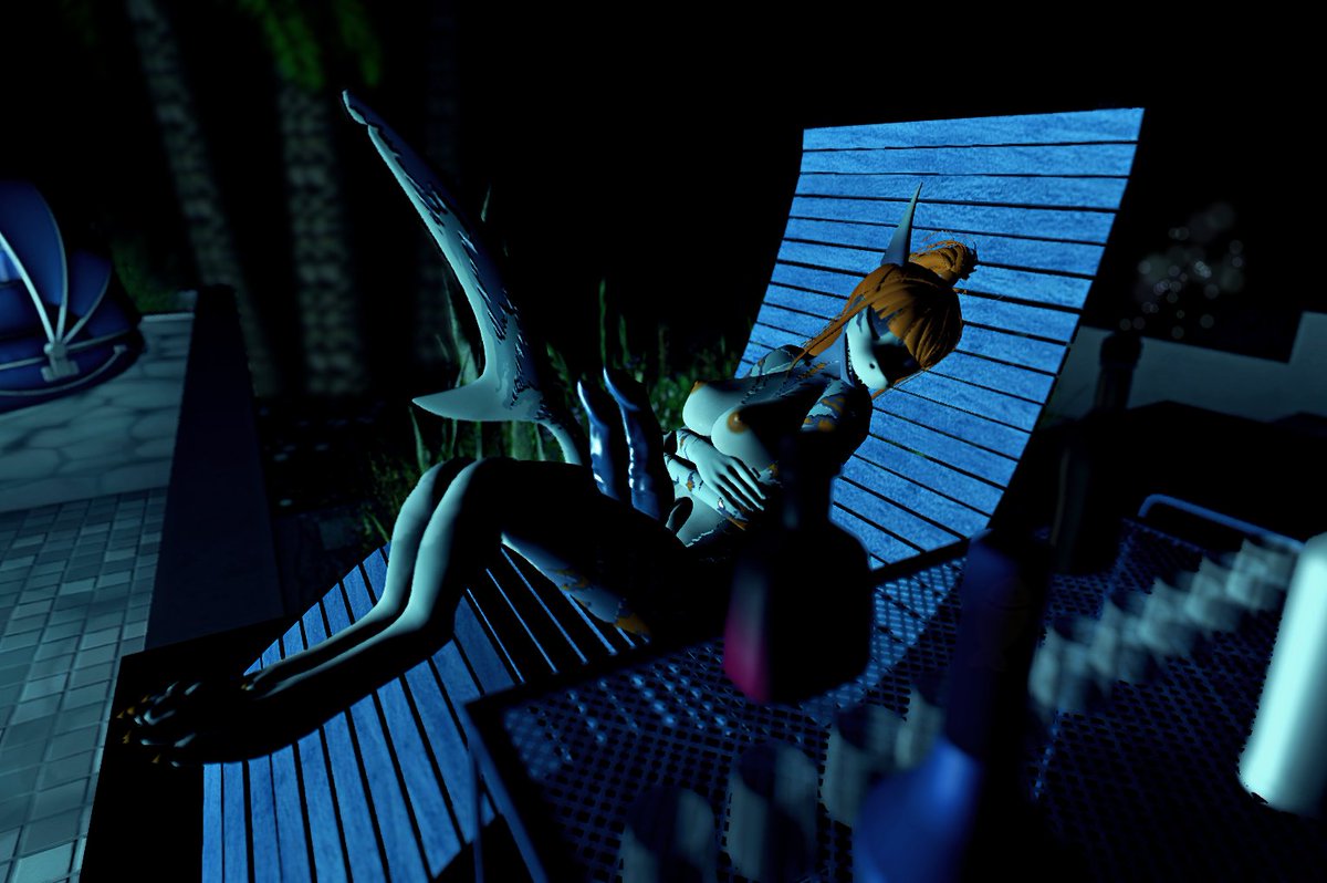 CoSennett's tweet photo. Seems like the shark fell asleep by the poolside again...and on the darkest night of the year no less! Someone care to help wake her up, perhaps by making full use of hir exposure~? https://t.co/cCPRlJo5WK