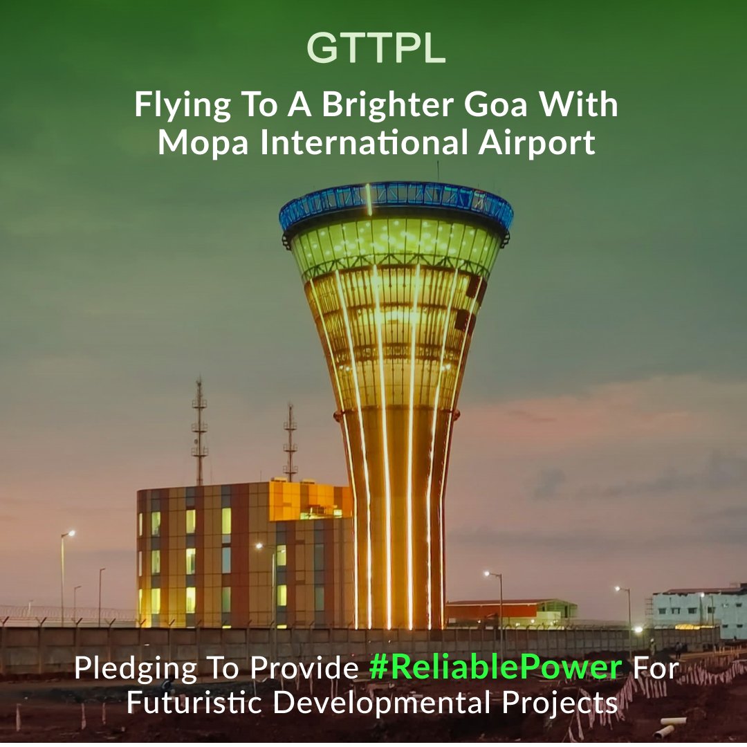 GoaTamnar's tweet photo. #ReliablePower will light 🆙 Goa’s futuristic developments 🛫
#GTTPL4Development
.
.
#GoaTamnar #GTTPL #Electricity #24x7 #Development #Airport #InternationalAirport #PoweringGrowth #Empowerment #Growth #Tourist #EconomicDevelopment #Goa #India https://t.co/uSBvljPnpC