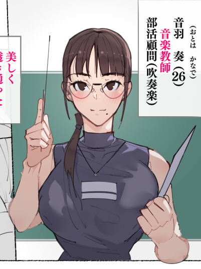 はい!今日は音楽の先生を描きます! 