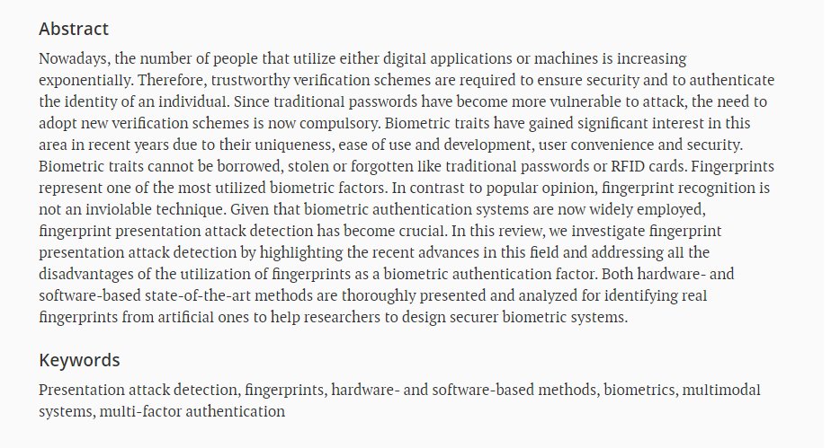 JSSSJournal's tweet image. ‼️Open Access #Review
🏷️A comprehensive survey of #fingerprint presentation attack detection
🔗jsssjournal.com/article/view/4…
Video: v1.oaepublish.com/files/talkvide…
#Presentationattackdetection #hardware- and #software-based #biometrics #multimodalsystems #multifactor #authentication