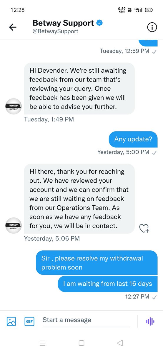 Devendersheo's tweet photo. Where is my withdrawal amount?any update from Betway? https://t.co/nKnqHOMYzT