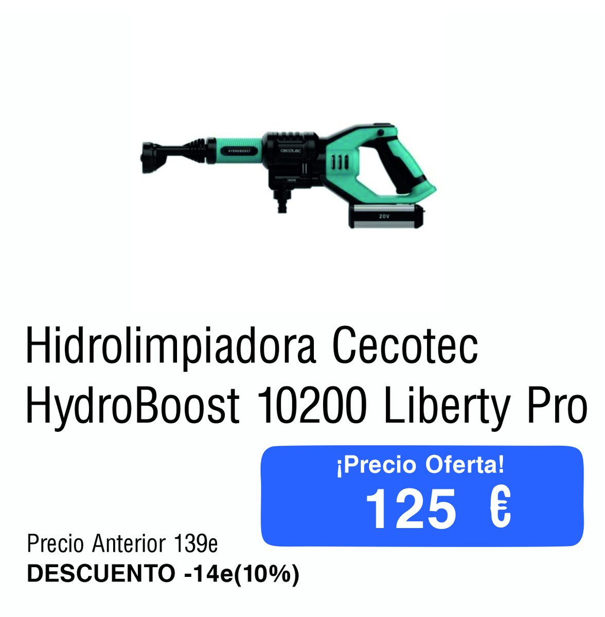 atipecomputers's tweet photo. ❌ Precio recomendado: 139 € 
✅ OFERTA: 125 € 
🔥 DESCUENTO: 10%🔻

➡ Cómpralo aquí 👉 https://t.co/0PhVcGfyZw

Limpieza en exteriores con maxima potencia. Apto coche y moto.

 #hidrolimpiadora #ofertas #reyes2023 #presion #santander #limpieza #agua https://t.co/RNhPuzV7vB
