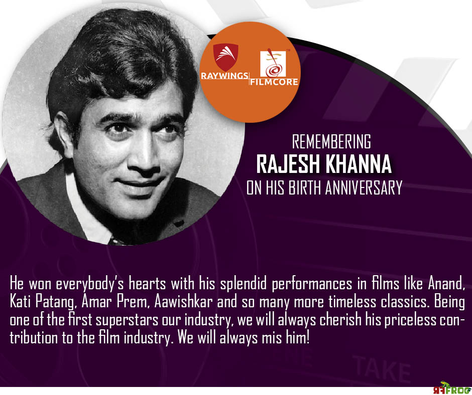 RFilmcore's tweet photo. Remembering the legendary #RajeshKhanna on his #BirthAnniversary!  
#raywingsfilmcore #HappyBirthday #Indiancinema #actorsera #legendsofbollywood #indiannationalcinema #artistsofbollywood #bollywoodactors #actorsofbollywood #bestofbollywood #bollywoodactor #bollywoodmovies https://t.co/h7gPCZq43U