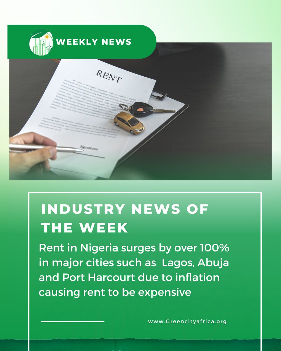 Greencityca_'s tweet photo. The cost of accommodation across major cities in Nigeria has beocome a huge strain on the finances of average Nigerians.

A study revealed that the cost of accommodation has surged by over 100% in Lagos, Abuja, and Port Harcourt between 2019 and 2022. https://t.co/gTwg73PMFo