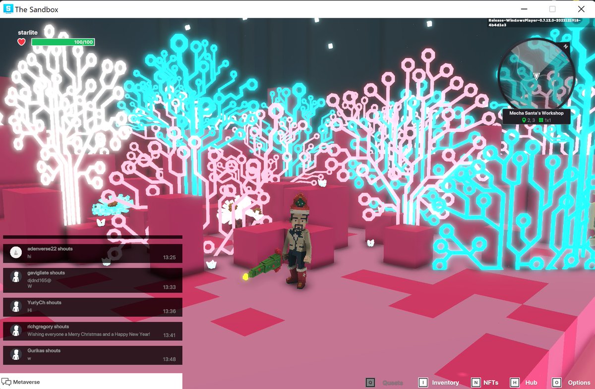 mismo85's tweet photo. @TheSandboxGame I found  the circuit board trees! 🤖🎄 I participated in the #SeasonsGreetingsTSB challenge for a chance to win an NFT! https://t.co/hX9WAfR46N