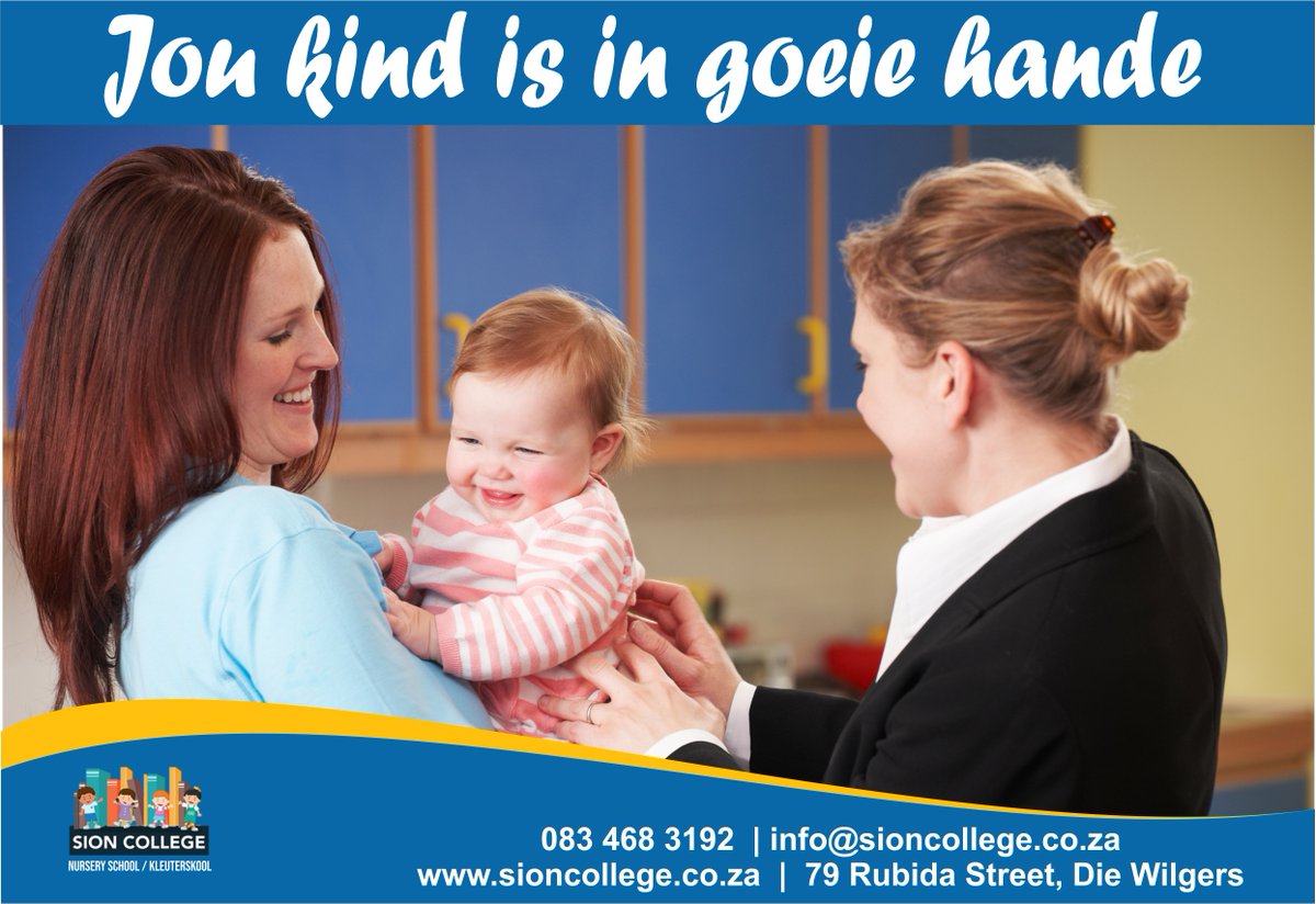 CollegeSion's tweet photo. Begin solank om jou baba of peuter blootstelling te gee aan ‘n veilige ‘lekker leer’ en speelomgewing.
Website: https://t.co/0ZHbS52N60 

#sioncollege #childcare #daycare #children #kids #earlychildhoodeducation #education #kindergarten #earlylearning #toddler #childcareprovider https://t.co/pwQFXwMoml