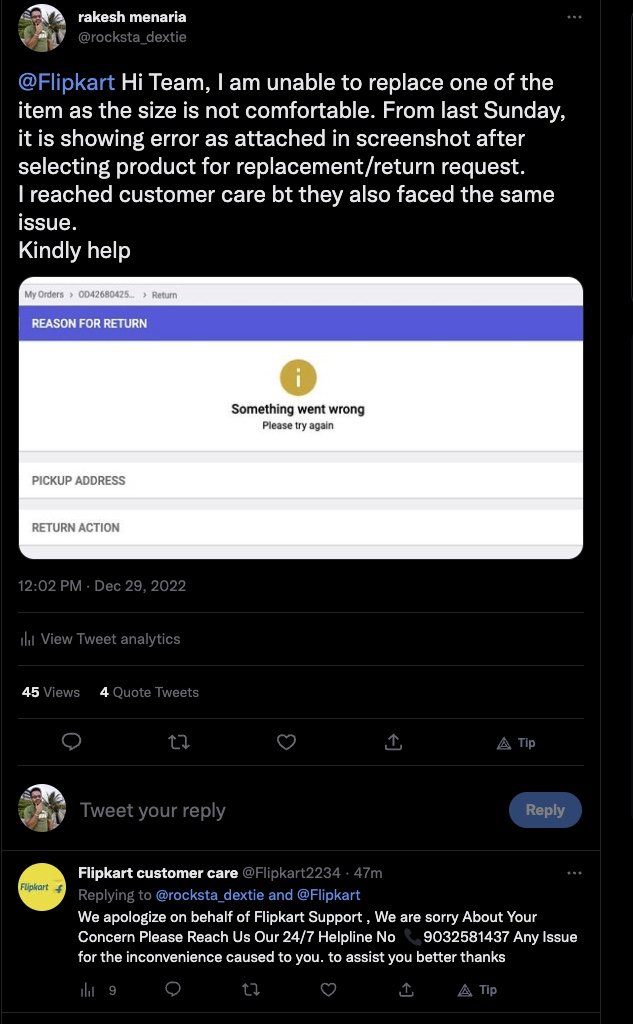 rocksta_dextie's tweet photo. @flipkartsupport I had complained abt return n tons of msgs from scammer started flowing. I had called 9032581437 and informed dem abt my issue. 
I asked :
1. Your account is created in Dec 22.
2. Why are you asking payment method for return request
#beatTheCheat @ICICIBank https://t.co/Jl8V3lse7k