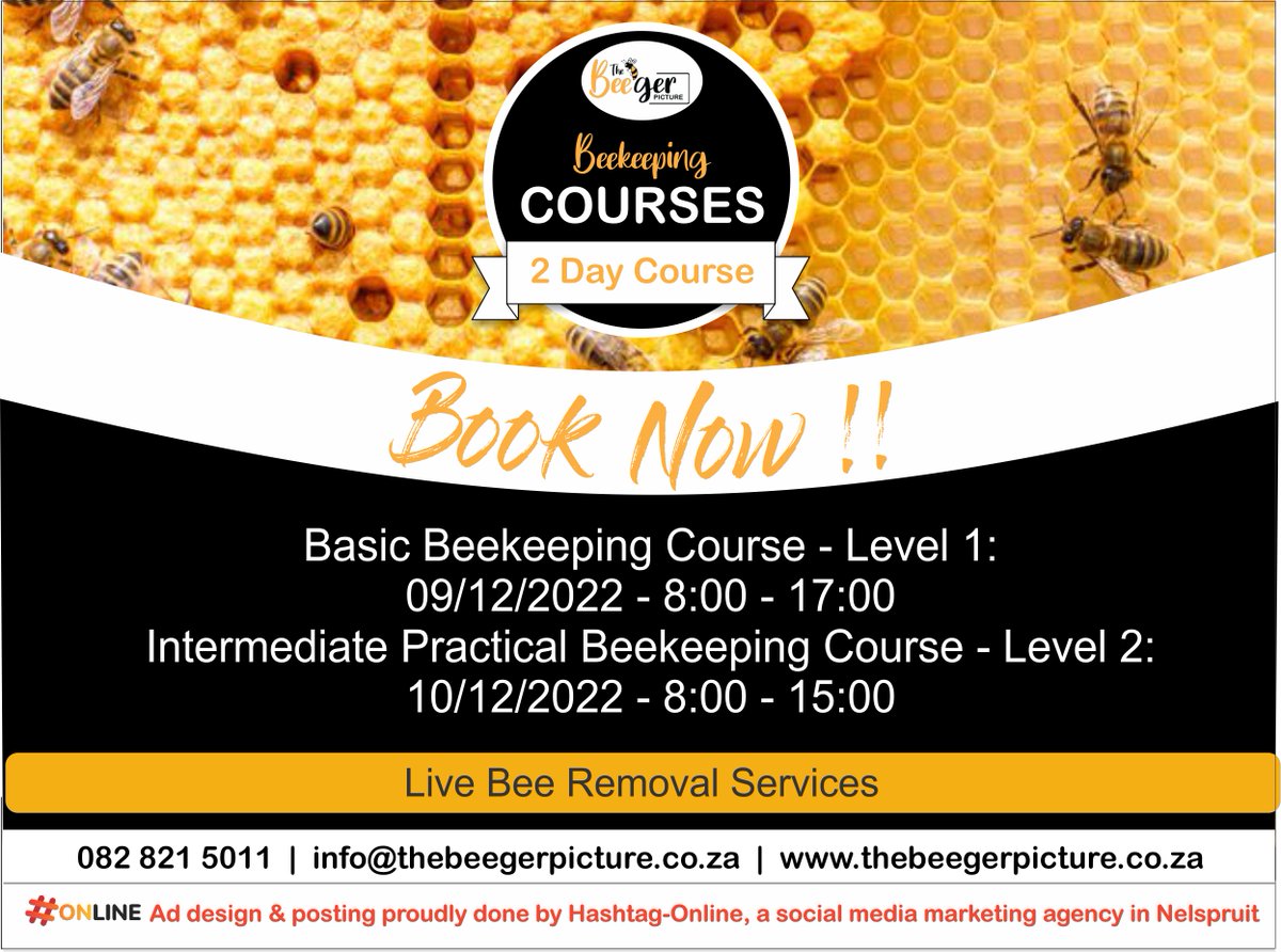 Thebeegerpictu1's tweet photo. Starting up a beehive on your property can be a challenging yet satisfying and rewarding hobby/business.
#thebeegerpicture #beekeepingcourses #pollinationservices #hivemanagementservices #honeyextrationservices #livehoneybeeremovals #livehoneybeerelocations #beekeeping https://t.co/g7PYgWHY89