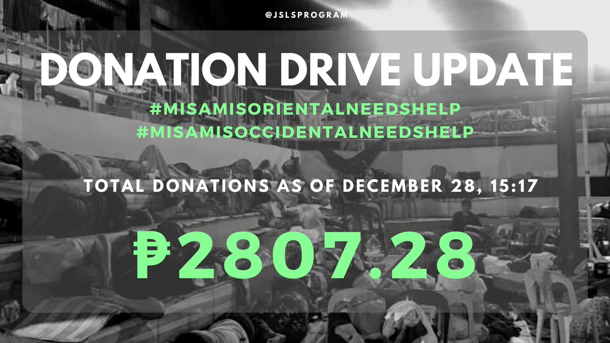 jslsprogram's tweet photo. DONATION DRIVE UPDATE

Thu, Dec 29
15:17
₱2,807.28

Thank you!! 🤍 https://t.co/bWQrlKOME0