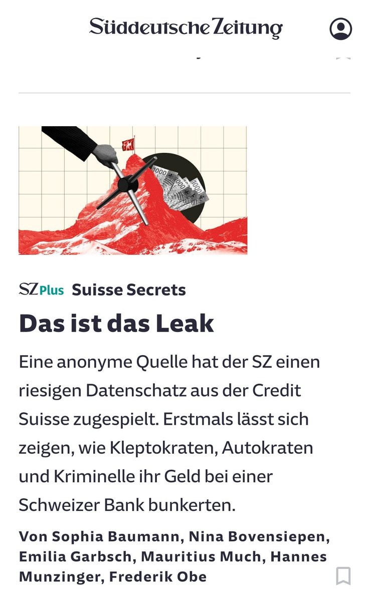 Wird die <a href="/CSschweiz/">Credit Suisse CH</a> auch die <a href="/SZ/">Süddeutsche Zeitung</a> anzeigen, oder tut sie das nur bei Schweizer Bloggern wie <a href="/lukashaessig/">Lukas Haessig</a>, die die Machenschaften der CS aufdecken?