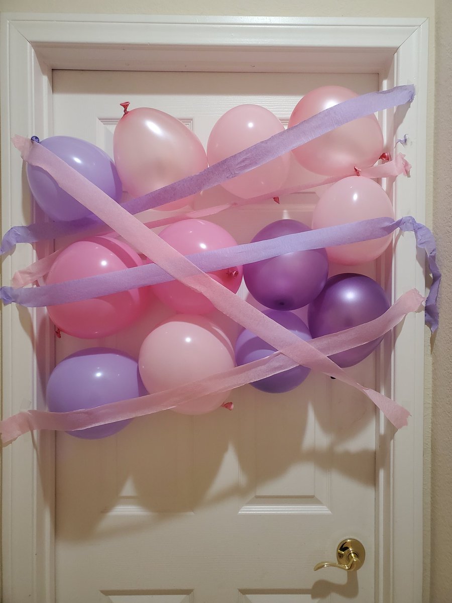 Christina87B's tweet photo. Balloon avalanche and unicorn pancakes for my birthday girl tomorrow when she wakes up. #thisis5 #myprincess 🥰😭 https://t.co/nv7gLP5pGV