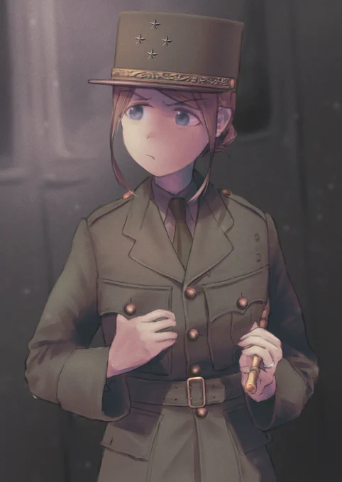 マリー・ピエール・ケーニッヒ #女体化 #フランス #自由フランス軍 #軍服 #女軍人  