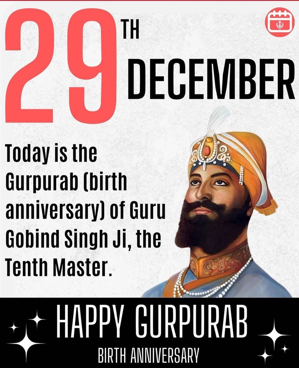 Happy Gurpurab 🧡 “For this purpose was I born, let all virtuous people understand. I was born to advance righteousness, to emancipate the good, and to destroy all evil-doers root and branch.” ~ Guru Gobind Singh Ji #gurugobindsinghji #sikh