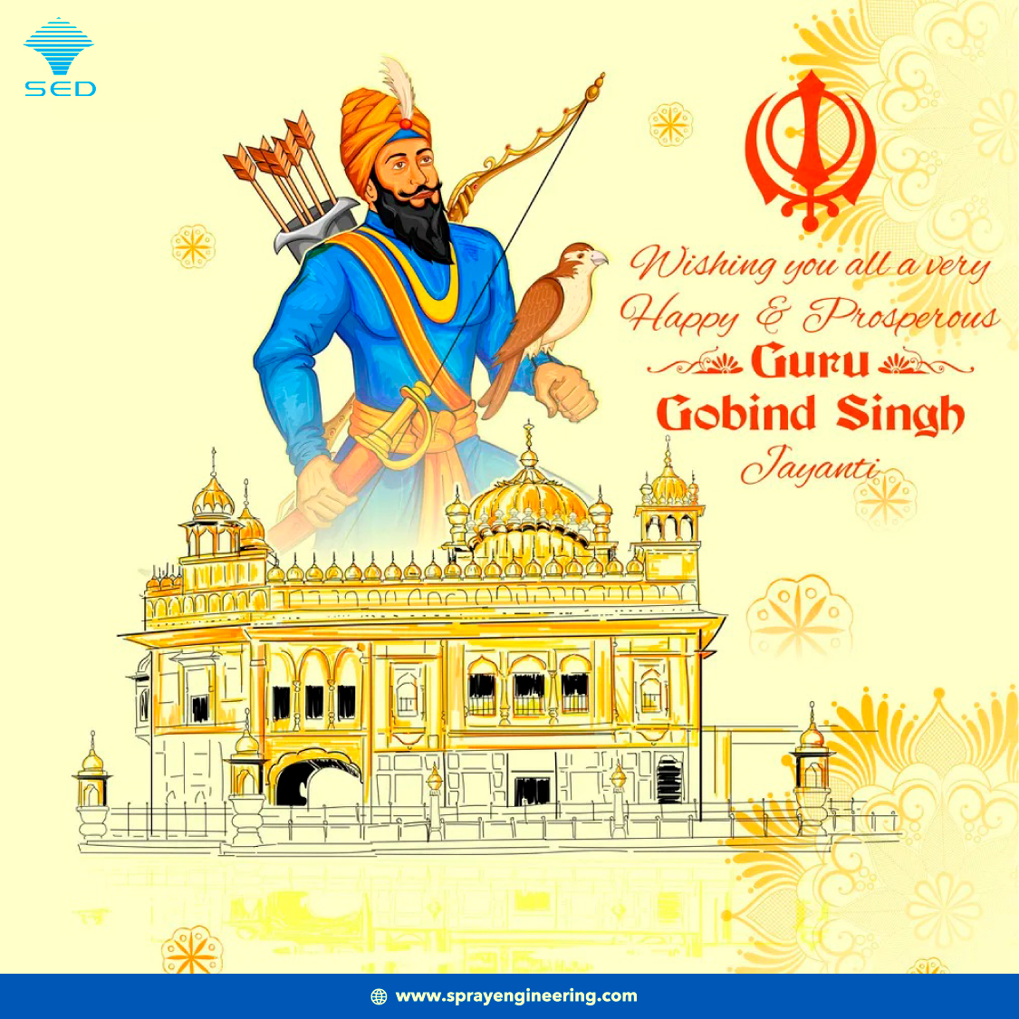 sprayeng's tweet photo. Guru Gobind Singh Ji inspires us to be better people, thus may he give you and your family pleasure, serenity, and happiness for all of time. Happy Gurpurab!

#gurpurab #sprayengineering #happiness #water #engineer #technology #sustainability #energy #biomass #mohali #chandigarh https://t.co/7X0IxHfOhn