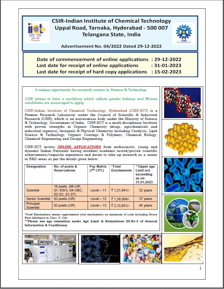 Contribute towards #NationBuilding #AtmanirbharBharat Realise your dreams thru #science &amp; #technology. Proud to be associated with <a href="/CSIR_IND/">CSIR, India</a>, The Innovation Engine of India.
Please visit iict.res.in/career/careerD… 
<a href="/DrNKalaiselvi/">N Kalaiselvi</a> <a href="/DSReddy_IIIM/">DSReddy</a> <a href="/IndiaDST/">DSTIndia</a> <a href="/AcSIR_India/">AcSIR</a>