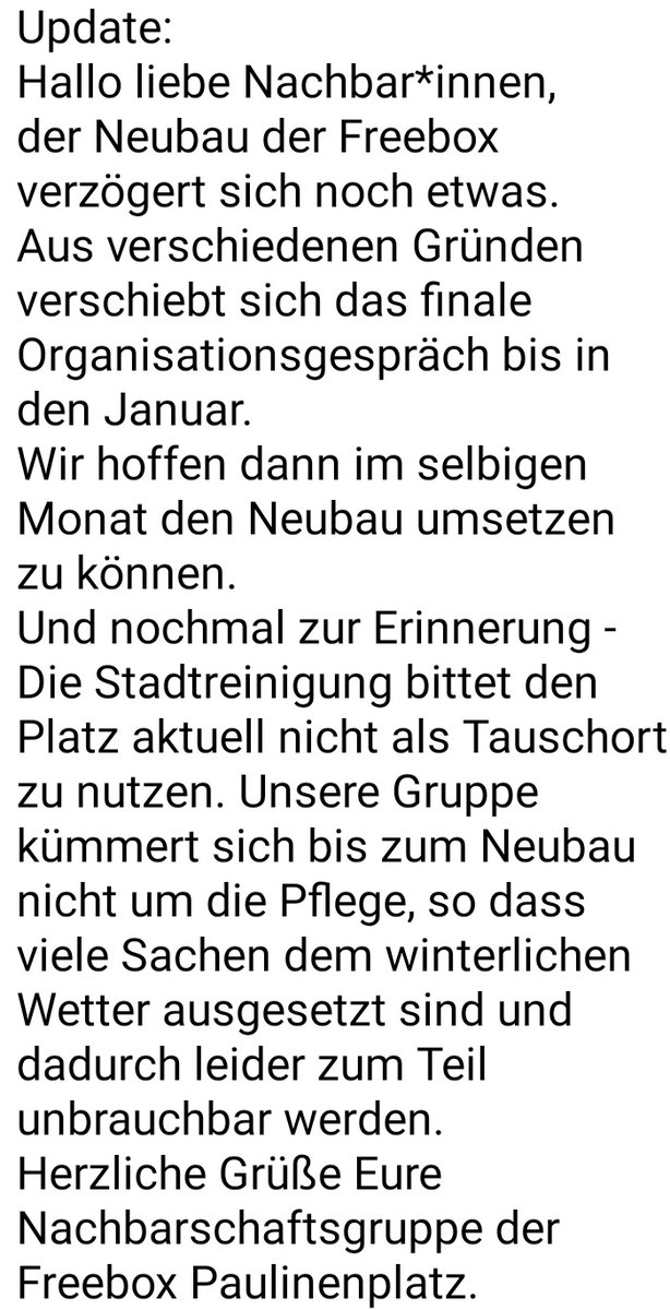 FreeboxPaulini's tweet photo. Hier ein kurzes Update https://t.co/S9DDV2GC3Y