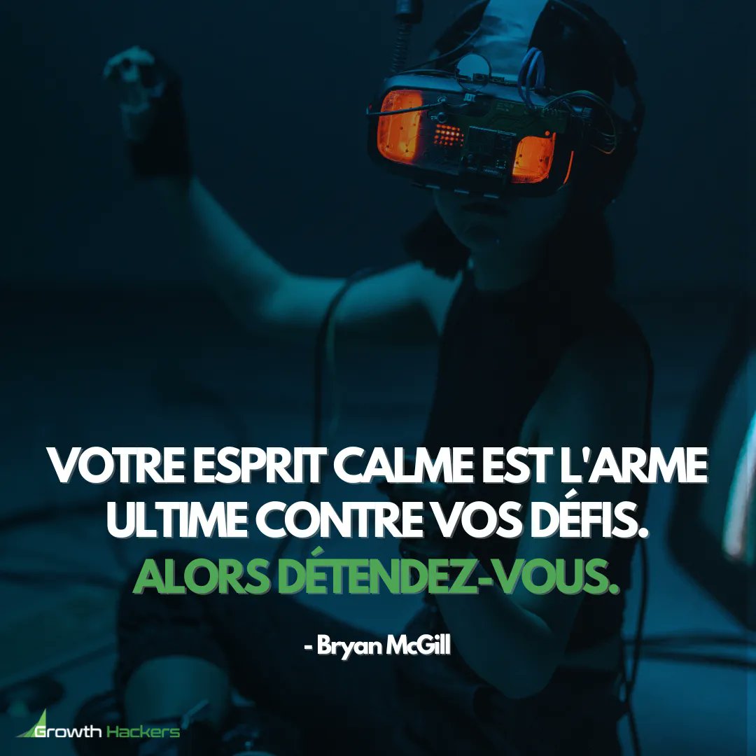 JonathanAufray's tweet photo. Votre esprit calme est l'arme ultime contre vos défis.
Alors détendez-vous.
- Bryan McGill
#Esprit #Calme #Défis #SeDétendre #ConceptCréatif #RéférencementSurMesure #PositionnementWeb #BriefDeCommunication #AccompagnementSEO #SiteInternet #PrestataireSiteInternet https://t.co/eQOscfKrIQ