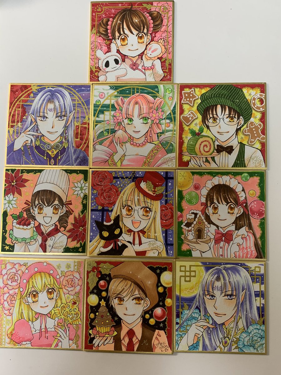 #今年描いた絵を振り返る第2弾
12月になんとしても今年中に届けると思って28枚一気に描きました。皆さま届きましたでしょうか?