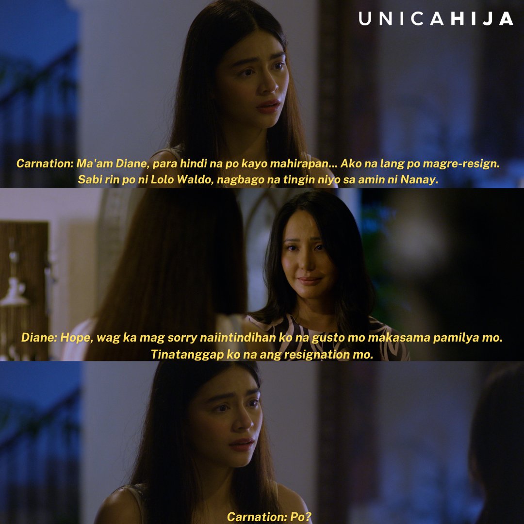 GMADrama's tweet photo. Yung magpapabebe ka sana kaso ni-let go ka agad... Ang saya ba Carnation? 😂

#UHPanganibNgClone
#UnicaHija https://t.co/bxgeqzrkn8