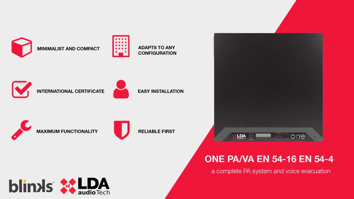 blinksbusiness's tweet photo. Powered by @LDAAudioTech, ONE PA/VA is a complete PA &amp; voice evacuation system with flexible installation &amp; integration with third-party technologies making it suitable for every project.

Read more about our audio solutions:
https://t.co/OtTjGg7oxc
#ICT #audio #solutions #ksa https://t.co/yCN9kfPAjS