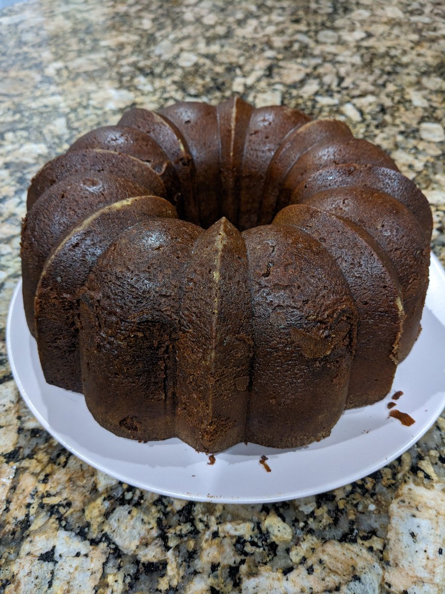 Pound cake by me and wifey using <a href="/GilliardFarms/">Gilliard Farms</a>' recipe! Mmm.