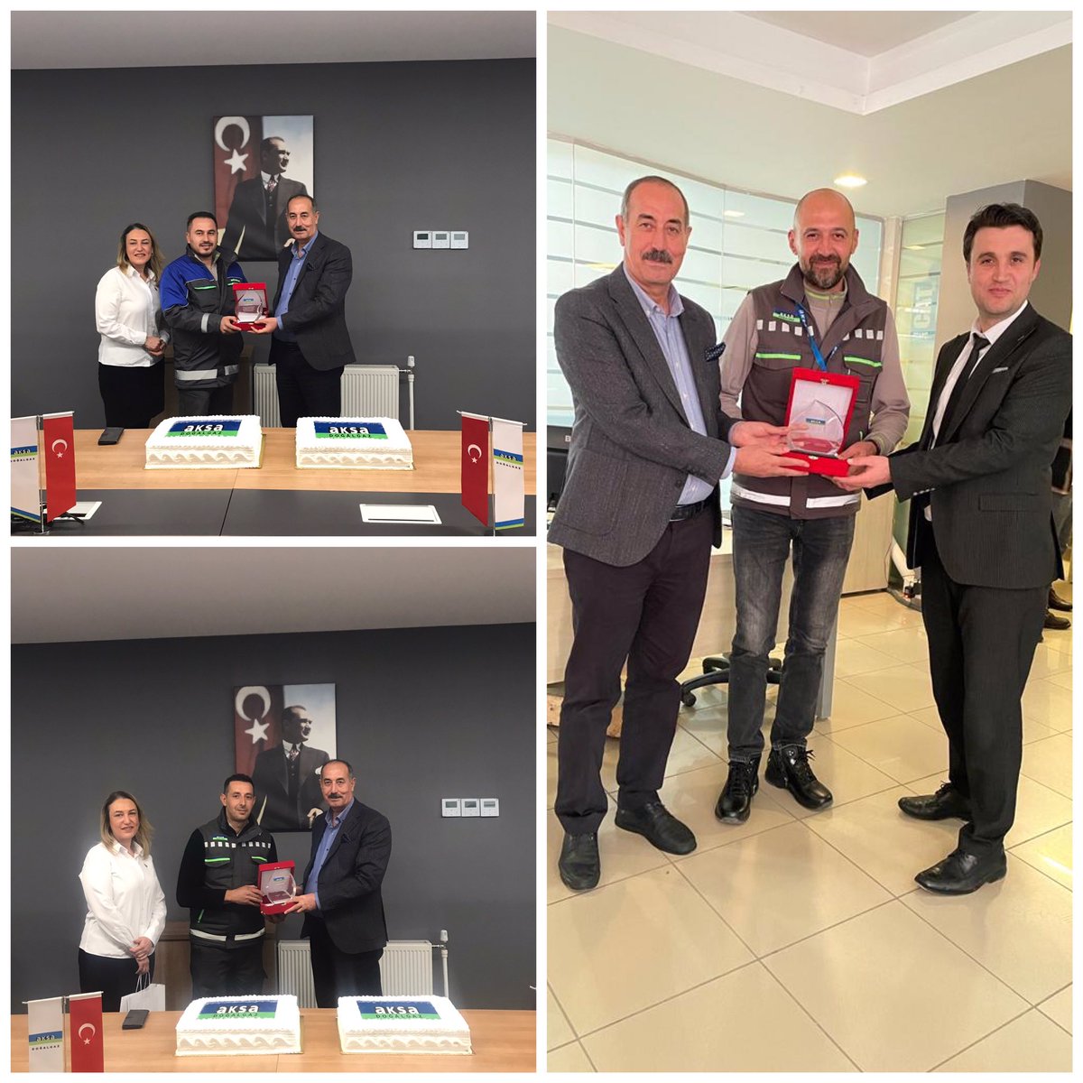 AksaBilecik's tweet photo. Biz birlikte güçlüyüz ve mutluyuz. Şirketimize 10 yıl emek veren çalışma arkadaşlarımızın plaket takdimi yapıldı. #Bunerjibizdevar #iyikivarsınız #Bilecik #Bolu #aksa https://t.co/1rQk6oq6pm