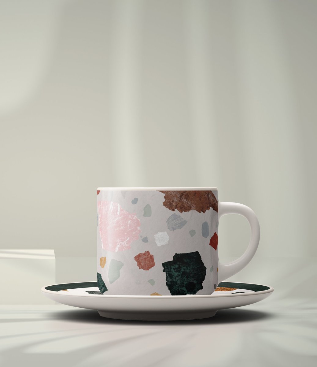 imrikstudio's tweet photo. PREMIERE: Expresso cup &amp; saucer out now on my @contradouk store.
Visit my bio. Heartstone collection. 

#coffee #expresso #cupsaucer #contradouk #cupcoffee #coffeetime #coffeelover #coffeeaddict #terrazzoproject #terrazzotiles #terrazzoconcrete #concretedecor #redbubble #society6 https://t.co/AWELyuHgJu