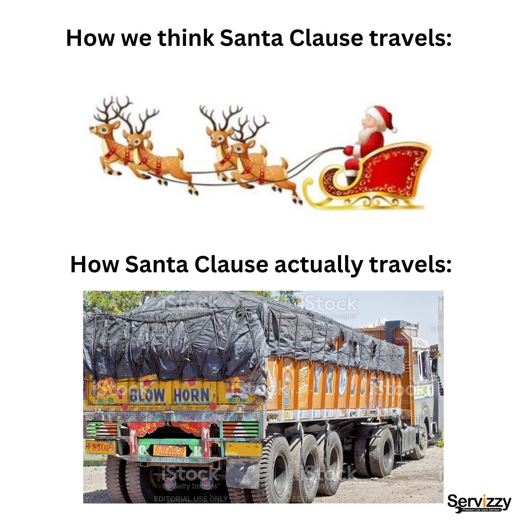 servizzy's tweet photo. Santa clause always knows how to pull up in style 😎 https://t.co/XrnuPDKToh