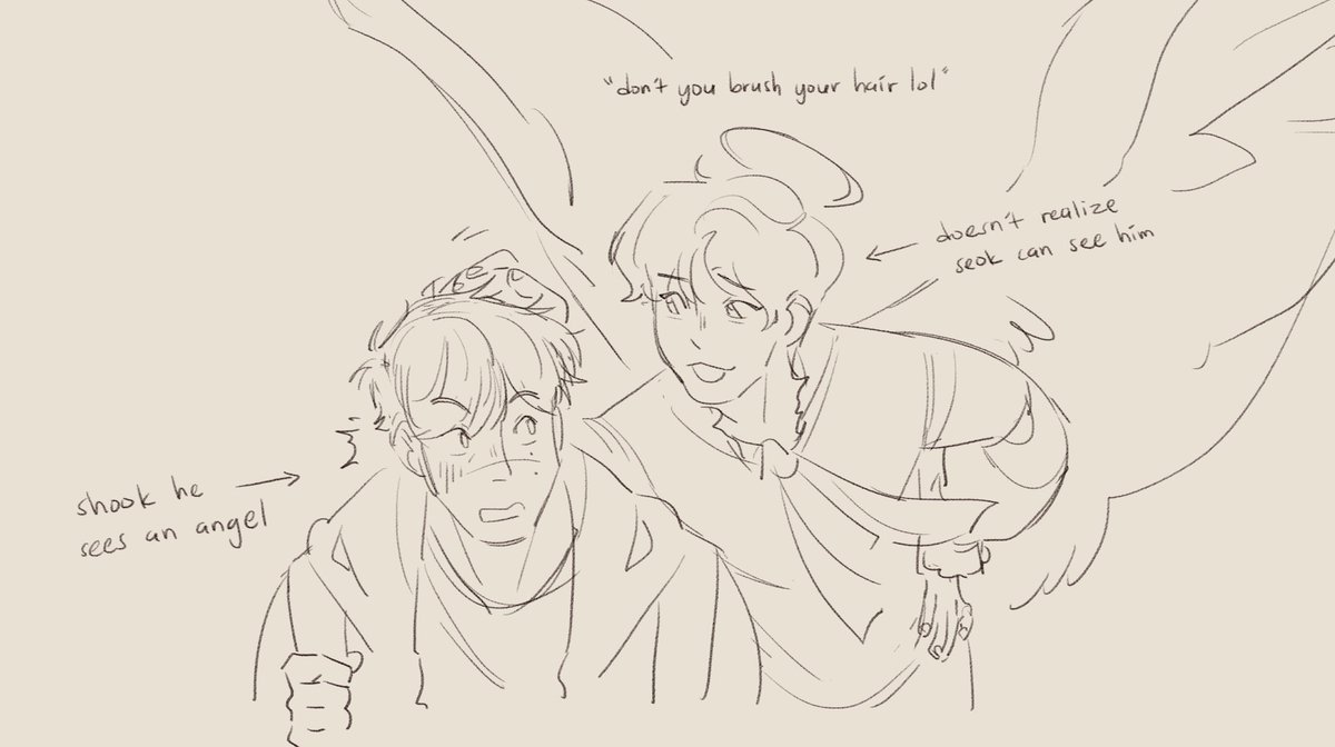 idk you guys... silly little seoksoo guardian angel au 