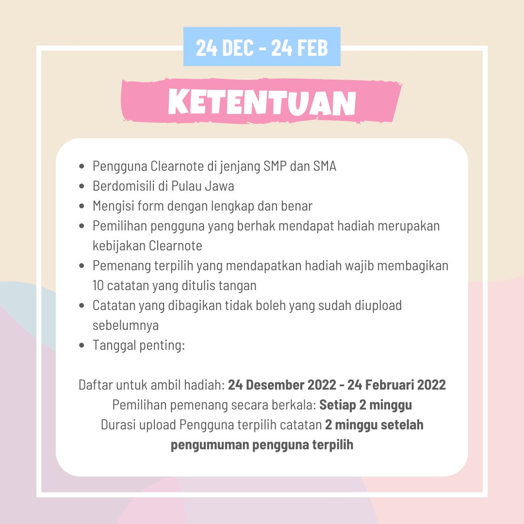 Clearnote Indonesia tweet media