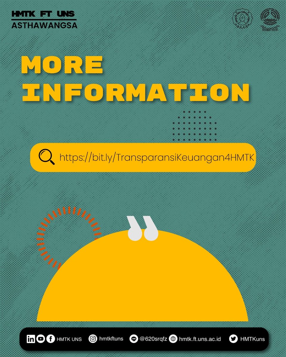 HMTKuns's tweet photo. *[TRANSPARANSI KEUANGAN HMTK PERIODE 2022]*

👋Haloo temen-temen semuanyaa👋

Kami Bendahara HMTK Periode 2022 melakukan transparansi keuangan selama keberjalanan periode 2022 dari bulan Februari sampai Desember 2022. 
Silakan dibaca dan disimak yaa🤩
👇👇👇👇👇👇👇👇 https://t.co/q7Fid4wFPY