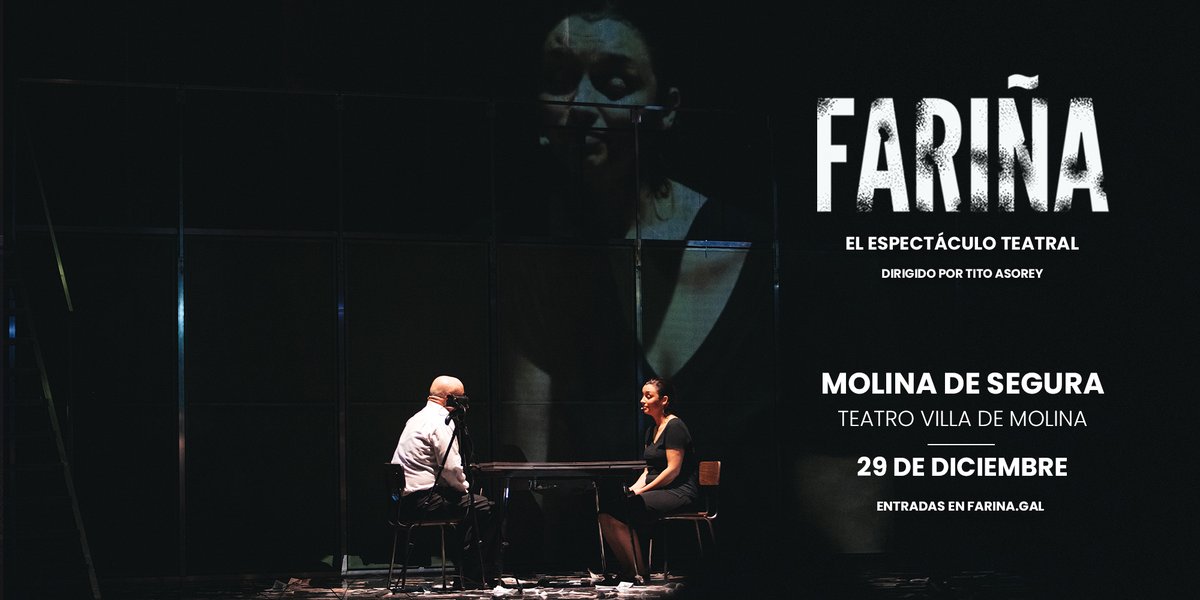 🚚📦📦📦Penúltima parada de este viaje alucinante que es #Fariña. 
👉 Hoy estamos en el <a href="/TeatrodeMolina/">Teatro Villa Molina</a>, en Molina de Segura.

🎟️ Consigue tus entradas en farina.gal

____
#Teatro #TeatroGalego #Narcotráfico