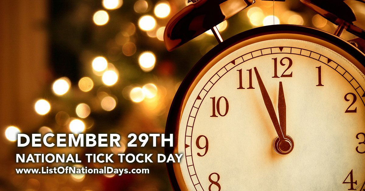 Pluto_Shmuto's tweet photo. Dec. 29th is a day to think about what all you wanted to do this year, but got pushed to the back of your mind with the holiday season and end of year coming up.
It's #TickTockDay, a time to look back on the year and think of anything important that you missed or didn't get to.🤔 https://t.co/qKFeKGOAh7