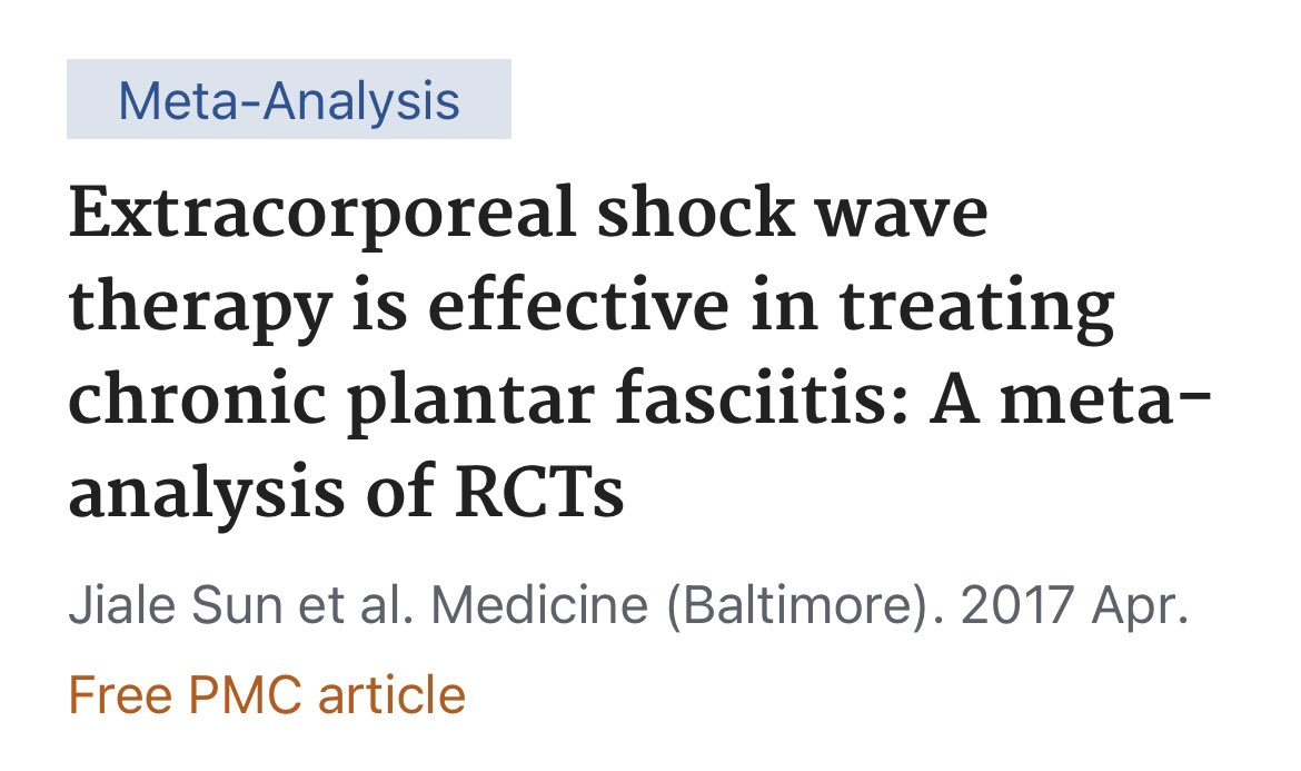 Pt_hatem's tweet photo. لو جينا نشوف اكثر موضوع تم عليه دراسات راح يكون الـ plantar fasciitis ولو بحثت راح تحصل فوق ٢٠٠ دراسة منشورة عن الموضوع. ووجدت اغلب الدراسات تأثير فعال للجهاز على الالم للفافة الاخمصية. وهذه مثال على دراستين للاطلاع 👇🏽 https://t.co/kczlkAnN1K