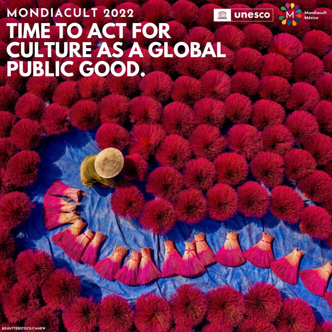 Earlier this year, #MONDIACULT2022 solidified culture as a global public good, where 150 States unanimously adopted an ambitious Declaration for Culture -- a huge leap for humanity & our world.

Here's everything you need to know: on.unesco.org/3LTsKqN #YearInReview
