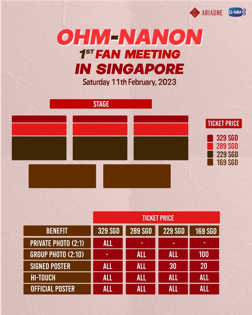 📣 สวัสดีสิงคโปร์~ เรามีข่าวดีมาบอก… เตรียมพบกับ “Ohm Nanon 1st Fan Meeting in Singapore” ในวันที่ 11 กุมภาพันธ์ 2566 เวลา 18:00 น. ณ Joyden Hall #OhmNanon1stFMSG #OhmNanon #ohmpawat #mynameisnanon #ARIADNE #GMMTV