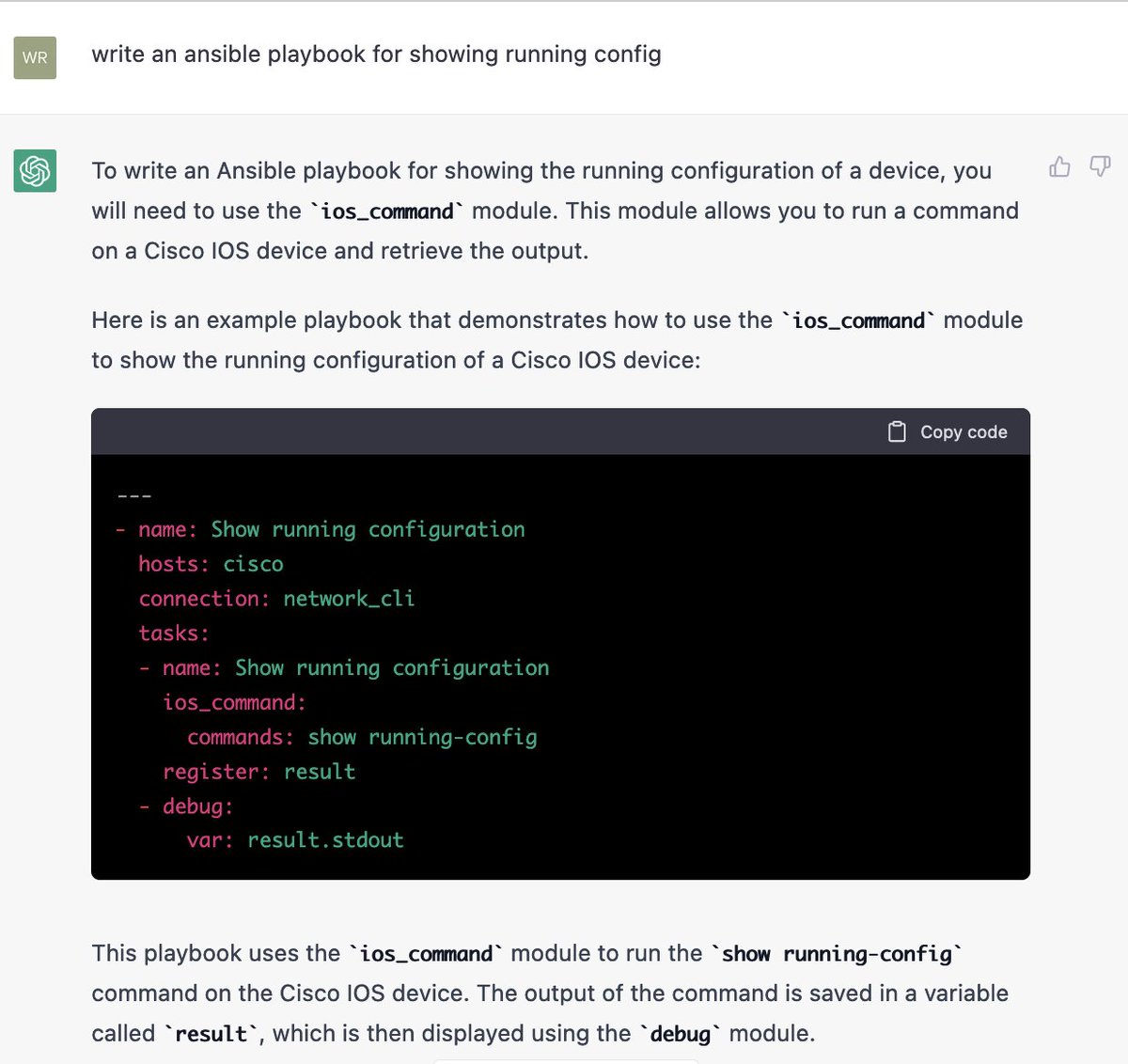 writeimtiaz's tweet image. #ansible playbook with #ChatGPT #Automation
