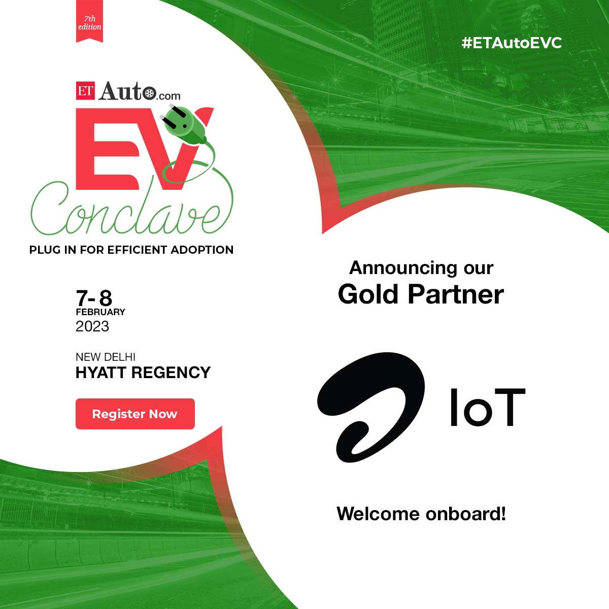 ETAuto's tweet photo. Announcement!

We are pleased to welcome @airtelindia, our Gold Partner for the #ETAuto EV Conclave 2023..

Register Now: https://t.co/deowbg3KNn

📅 7th-8th February, 2023
📍 Hyatt Regency, New Delhi

#ETAutoEVC #ElectricVehicles #Battery #CleanEnergy #NetZero #ecofriendly https://t.co/rRFp4RkspN