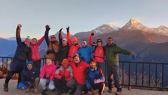 trekteamgroup's tweet photo. Christmas and new year trek group enjoying their hiking holidays in the himalaya. https://t.co/AiEDS7uH1E