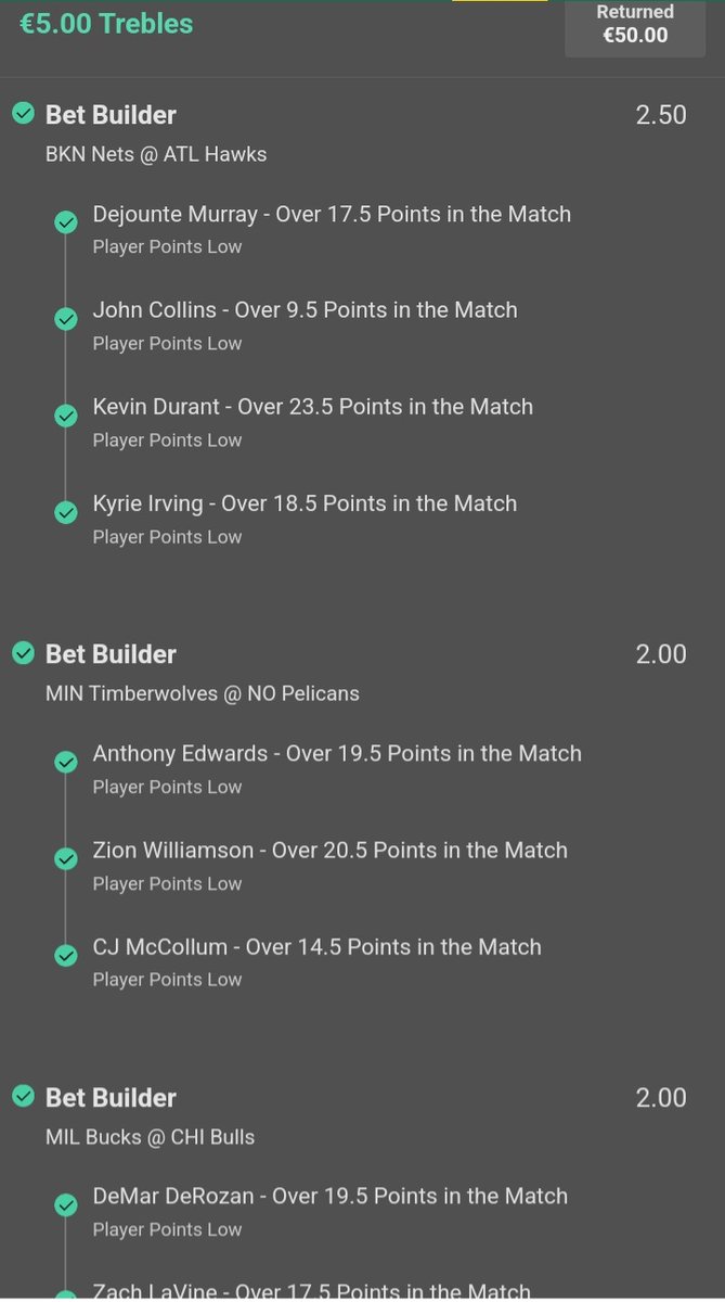 Boom 💶💶💶🔥🔥🔥👍👍😎
Both posted bets won. Easy free money.